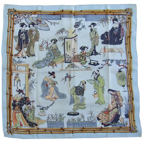 hermes silk scarf japanese|Hermes silk scarf men.